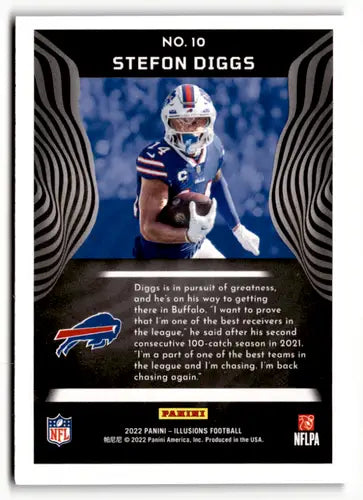 Panini Illusions Stefon Diggs football card with original gloss in near mint condition