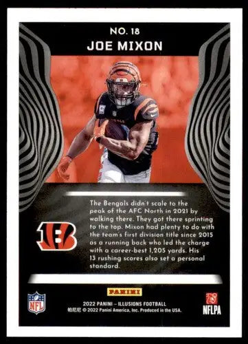 Joe Mixon football card from Panini Illusions with original gloss in 2022 Panini Illusions retail