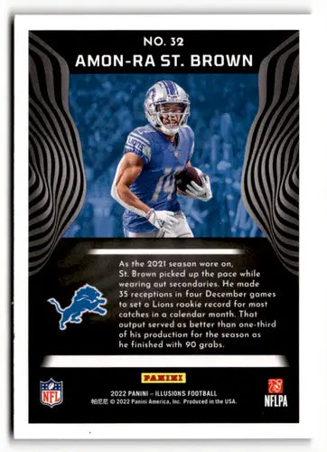 Amon-Ra St. Brown football card from Panini Illusions Retail set with original gloss