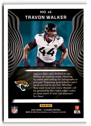 Football trading card from Panini Illusions Retail featuring Travon Walker Jaguars