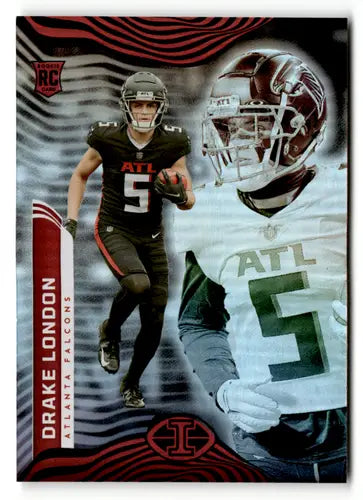 Football trading card featuring Drake London from Panini Illusions with original gloss
