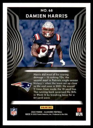 2022 Panini Illusions Retail #68 Damien Harris NM-MT Patriots ID:52231 - Football Card Single
