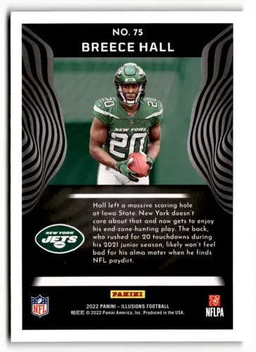 Breece Hall football card from Panini Illusions Retail 2022 NY Jets collectible