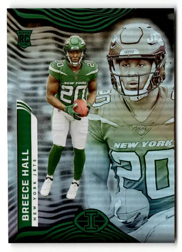 Breece Hall football card from Panini Illusions Retail 2022 NY Jets collection