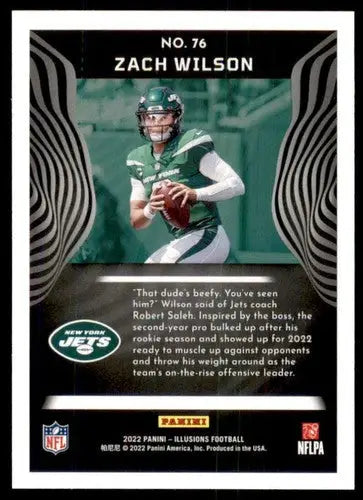 2022 Panini Illusions Retail #76 Zach Wilson NM-MT NY Jets ID:52245 - Football Card Single