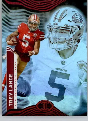 Trey Lance football card from Panini Illusions Retail 2022 product, 49ers collectible