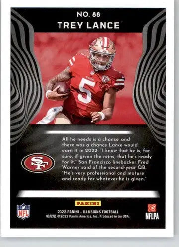 Trey Lance football card from Panini Illusions Retail 2022, NM-MT condition