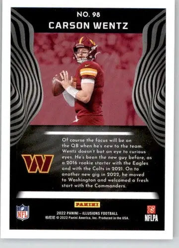 2022 Panini Illusions Retail #98 Carson Wentz NM-MT Commanders ID:52247 - Football Card Single