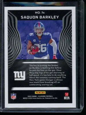 2022 Panini Illusions Saquon Barkley #74 106/499 Football - Football Card Single