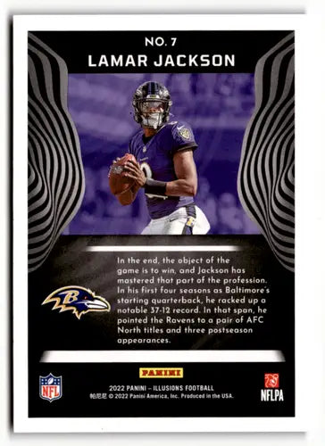 2022 Panini Illusions Trophy Collection Dots #7 Lamar Jackson NM-MT Rav ID:49296 - Football Card Single
