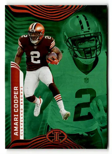 Football trading card from Panini Illusions Trophy Collection featuring Amari Cooper