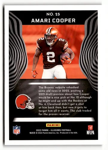 2022 Panini Illusions Trophy Collection Emerald Amari Cooper football card NM-MT