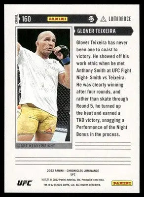 2022 Panini Luminance UFC Glover Teixeira #160 Light Heavyweight (MMA) - UFC/MMA Card Single