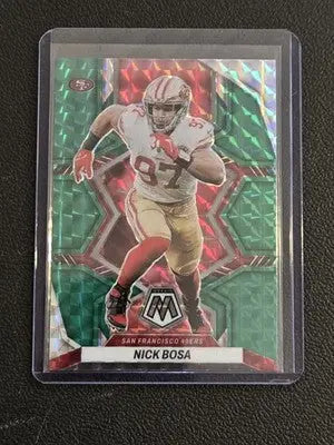 2022 Panini Mosaic #180 Nick Bosa Mosaic Green - Football Card Single