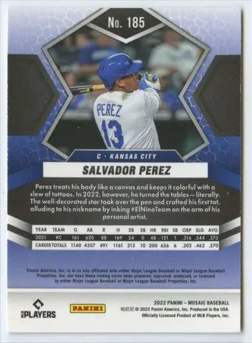 2022 Panini Mosaic #185 Salvador Perez NM-MT Royals ID:48064 - Baseball Card Single