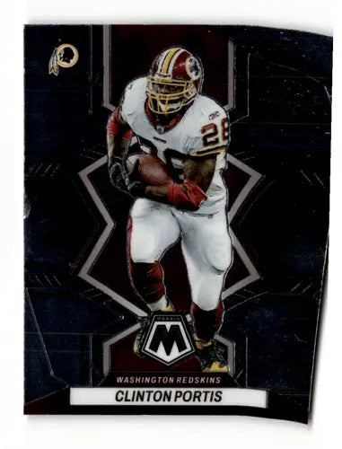 Panini Mosaic Clinton Portis football card with original gloss from 2022 Panini Mosaic