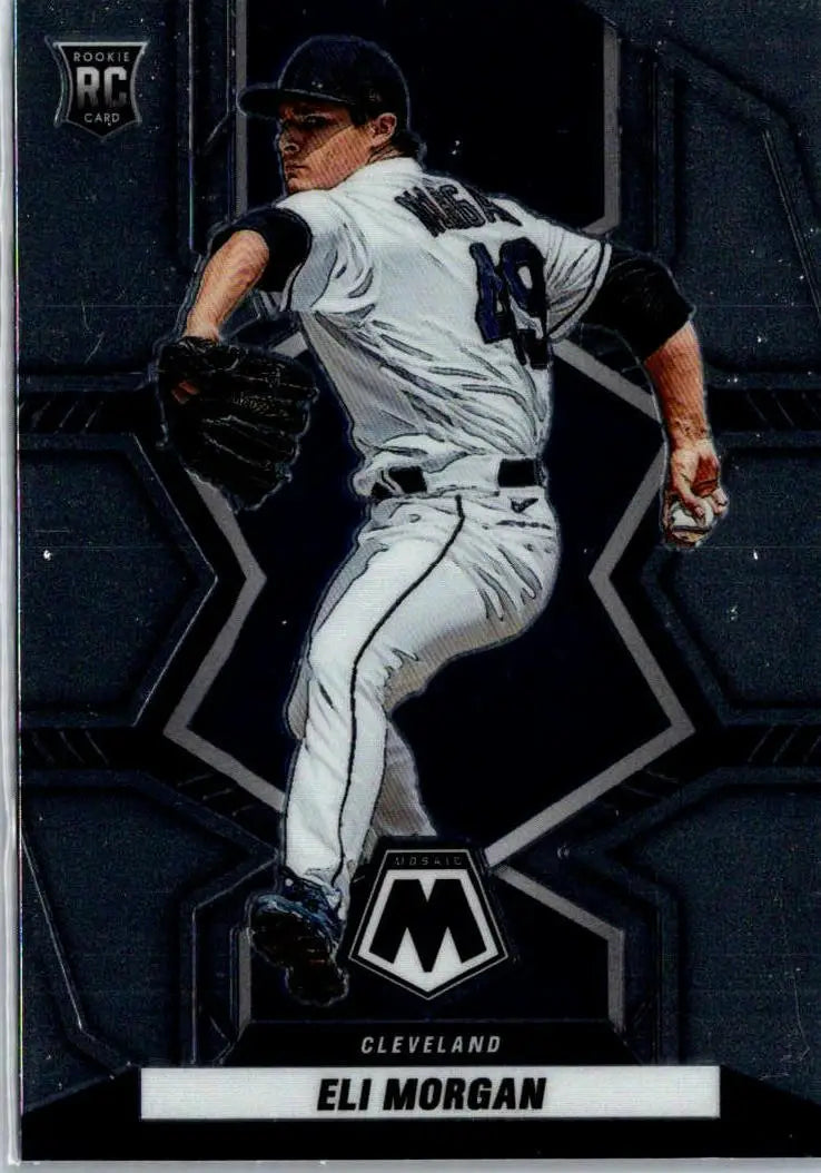 Eli Morgan rookie baseball card from 2022 Panini Mosaic series