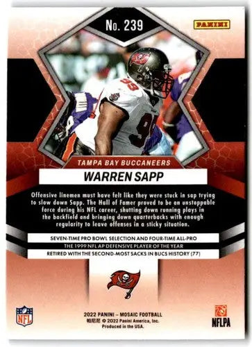 2022 Panini Mosaic #239 Warren Sapp NM-MT Buccaneers ID:52219 - Football Card Single