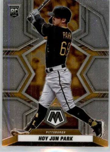 Original gloss baseball trading card of Hoy Jun Park from Panini Mosaic 2022