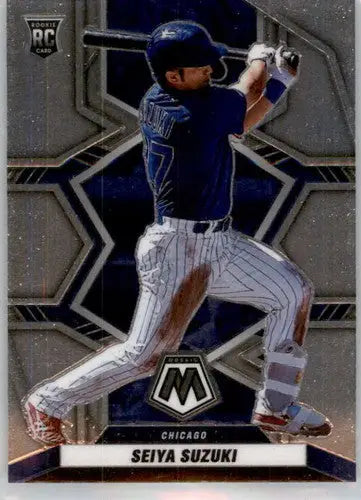 Seiya Suzuki baseball card with original gloss from Panini Mosaic 2022 Rookie Cubs