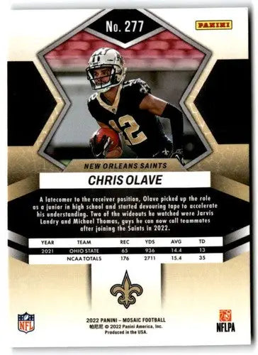 Panini Mosaic Chris Olave NFL Debut Rookie Card Saints 2022 product image