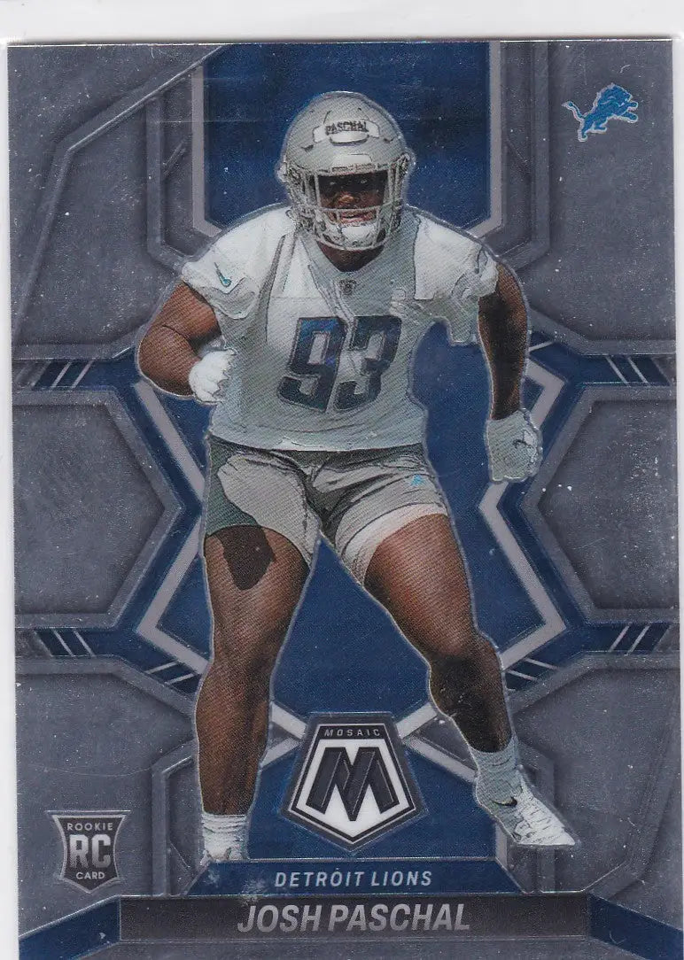 2022 Panini Mosaic #388 Josh Paschal RC Detroit Lions - Football Card Single