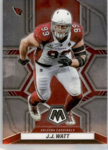 J J Watt football card from Panini Mosaic set with original gloss by Simply Sandoval