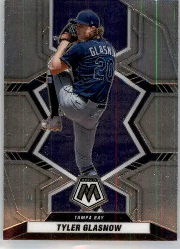 Original gloss Panini Mosaic Tyler Glasnow baseball card from 2022 Rays collection