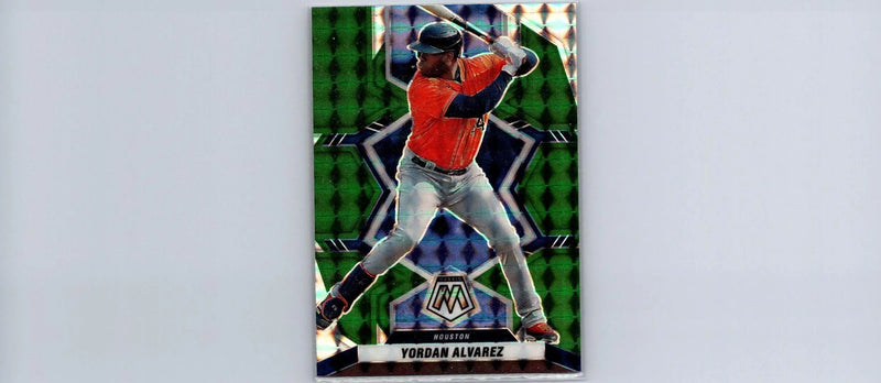 Yordan Alvarez Green Mosaic baseball card from 2022 Panini Mosaic #70 collection