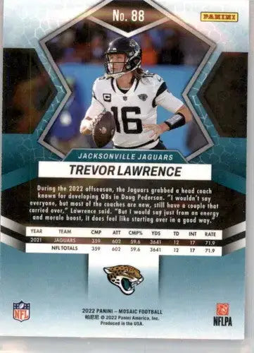2022 Panini Mosaic #88 Trevor Lawrence NM-MT Jaguars ID:49354 - Football Card Single