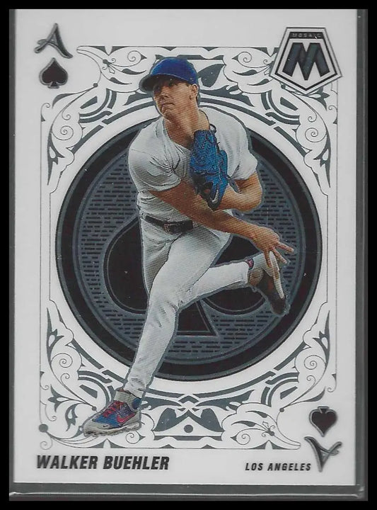 2022 Panini Mosaic #A-15 Walker Buehler Aces Mosaic Los Angeles Dodgers - Baseball Card Single