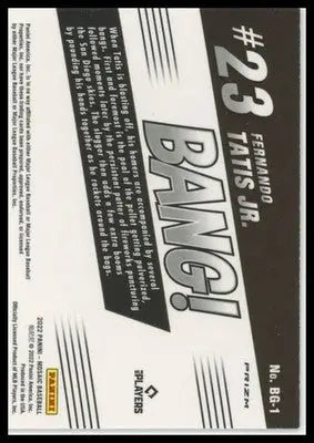 2022 Panini Mosaic - Bang! Mosaic Fernando Tatis Jr. BG-1 San Diego Padres NM - Baseball Card Single
