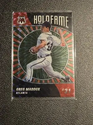 2022 Panini Mosaic #HF-1 Greg Maddux Holofame Green Mosaic - Baseball Card Single