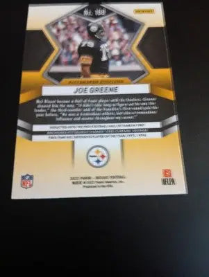 2022 Panini Mosaic - Joe Greene #168. Pittsburgh Steelers. NRMT+ - Football Card Single