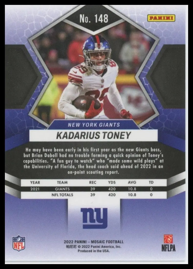 2022 Panini Mosaic - Kadarius Toney #148