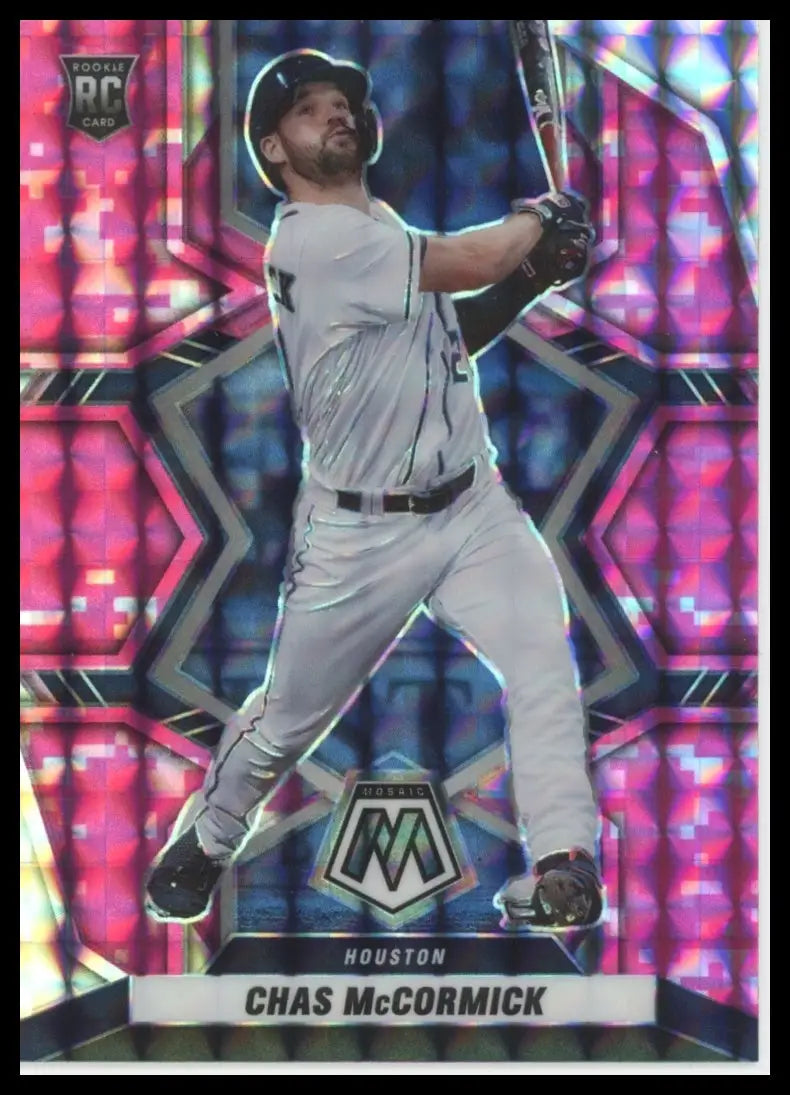 2022 Panini Mosaic - Pink Camo Mosaic Chas McCormick 223 Houston Astros NM - Baseball Card Single