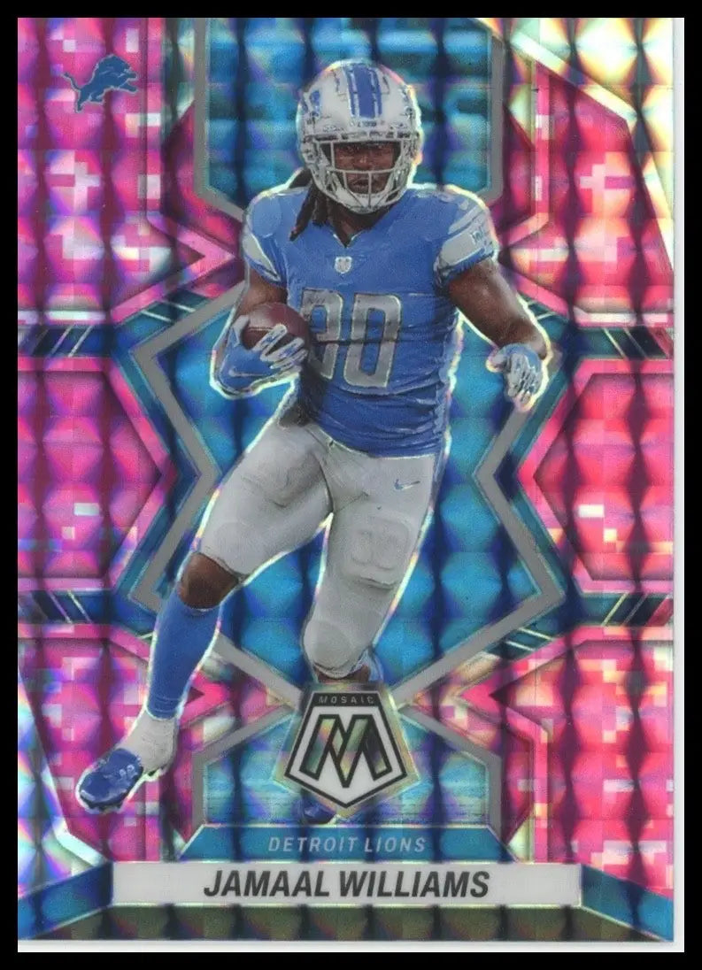 2022 Panini Mosaic Pink Camo Jamaal Williams #66 Detroit Lions Football Card NFL - Football Card Single