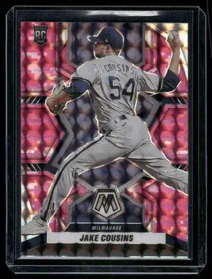 2022 Panini Mosaic Prizm Jake Cousins #263 Pink RC Baseball - Baseball Card Single