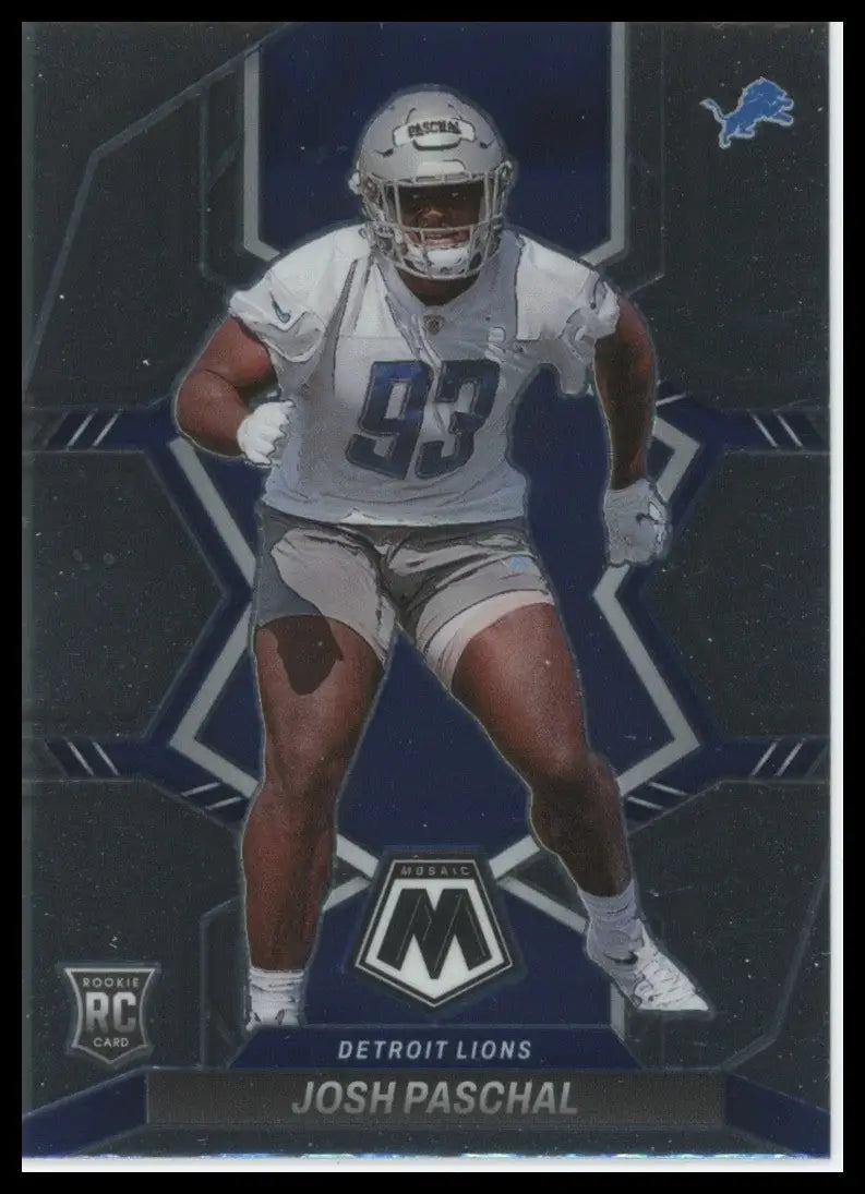 2022 Panini Mosaic Rookie Josh Paschal #388 Rookie Detroit Lions Football Card - Football Card Single