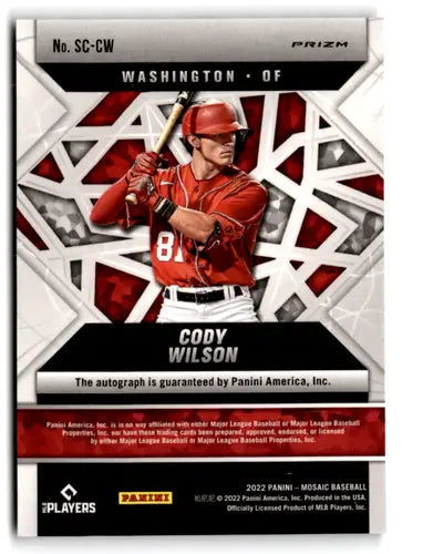 2022 Panini Mosaic Scripts Holo #22 Cody Wilson NM-MT Auto Nationals ID:77723 - Baseball Card Single