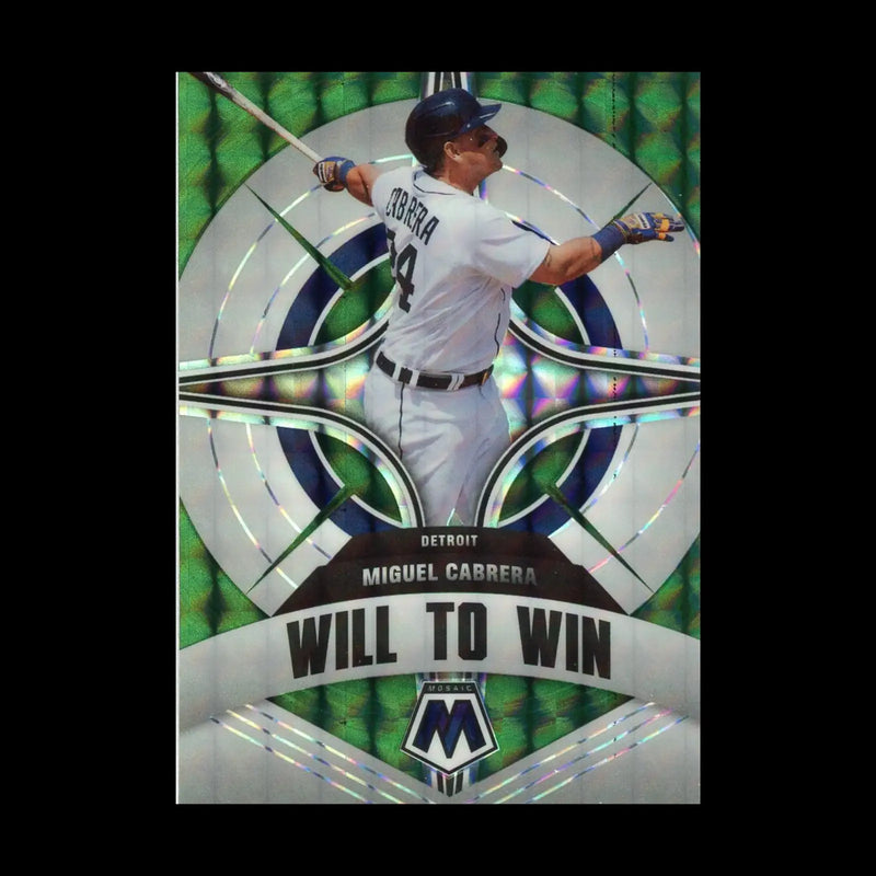 2022 Panini Mosaic Will To Win Green Mosaic #1 - 12 Complete Your Set You Choose - #WW-8 Miguel Cabrera - Basketball