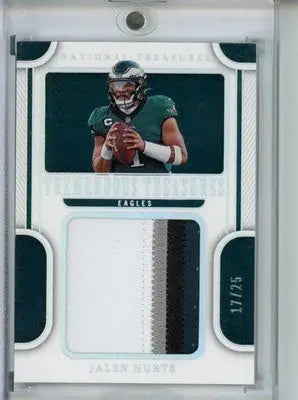 2022 Panini National Treasures Jalen Hurts #17/25 Patch - Football Card Single