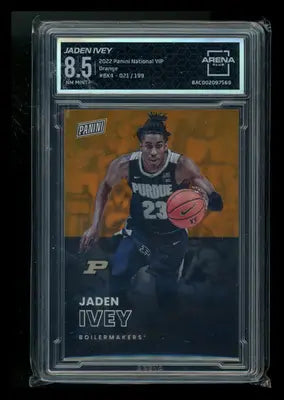 2022 Panini National VIP Orange Jaden Ivey #BK4 021/199 Arena Club 8.5
