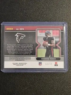 2022 Panini Obsidian #224 Desmond Ridder Electric Etch Orange #/99 - Football Card Single