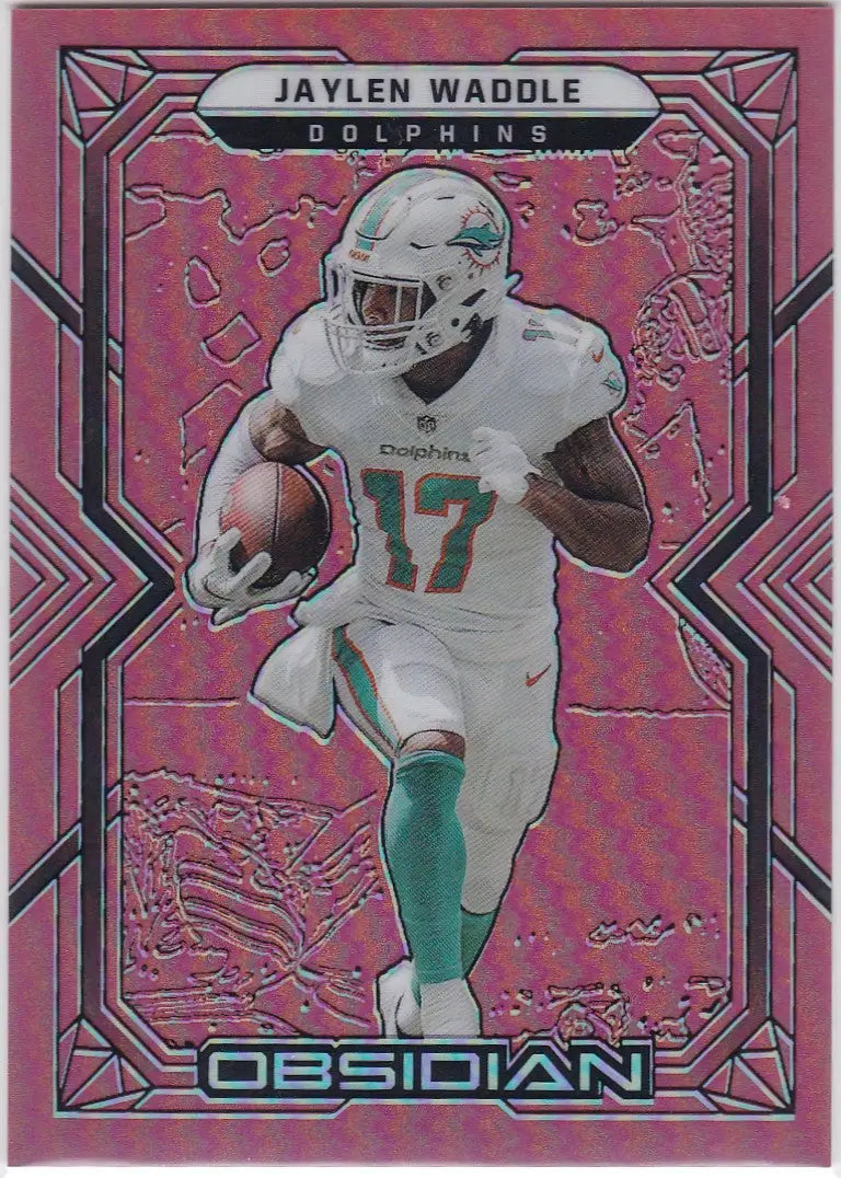 2022 Panini Obsidian Red Flood #79 Jaylen Waddle 23/29 Miami Dolphins - Football Card Single