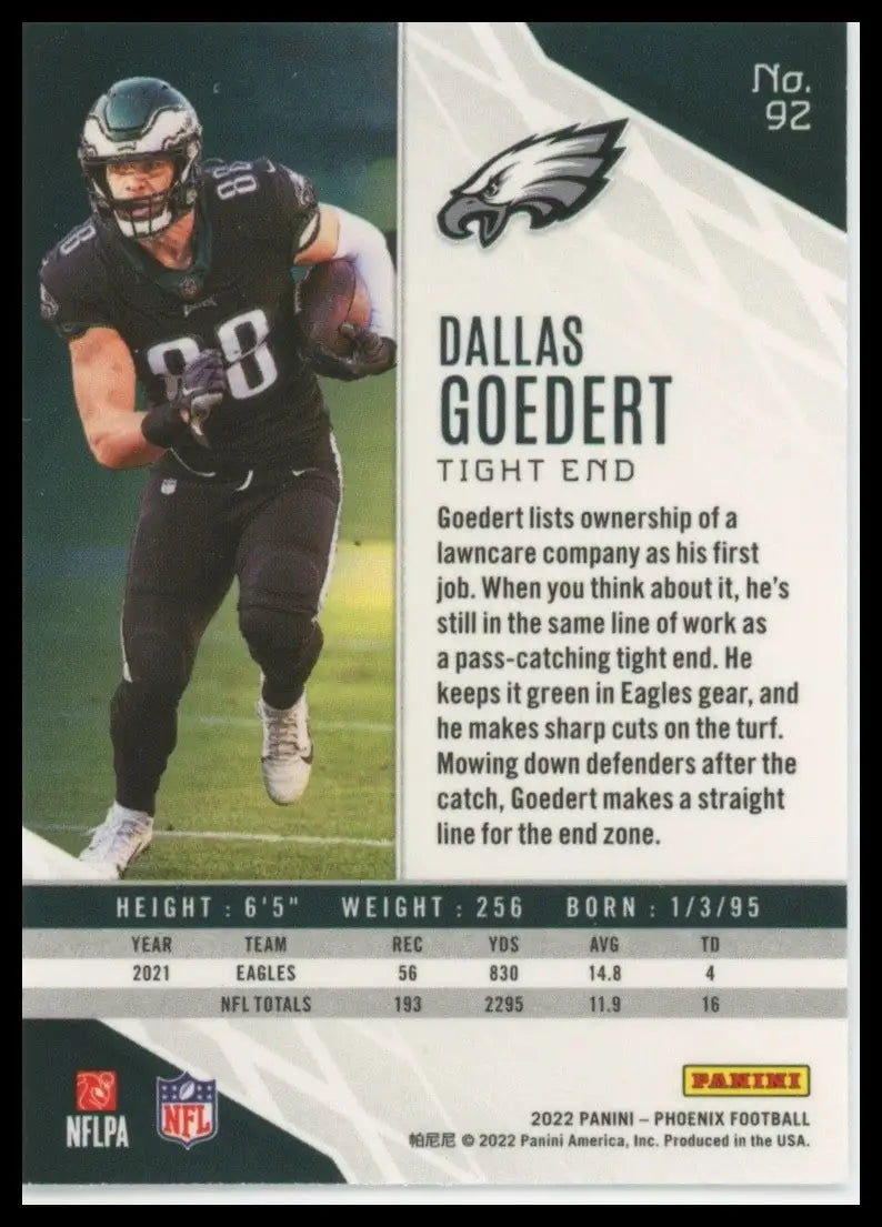 2022 Panini Phoenix - Dallas Goedert #92 - Football Card Single