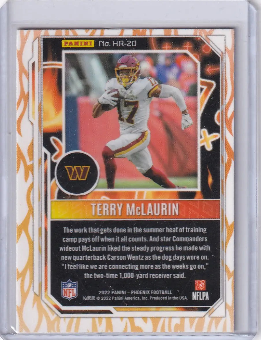 2022 Panini Phoenix Hot Routes #HR-20 Terry McLaurin - Washington Commanders - Football Card Single