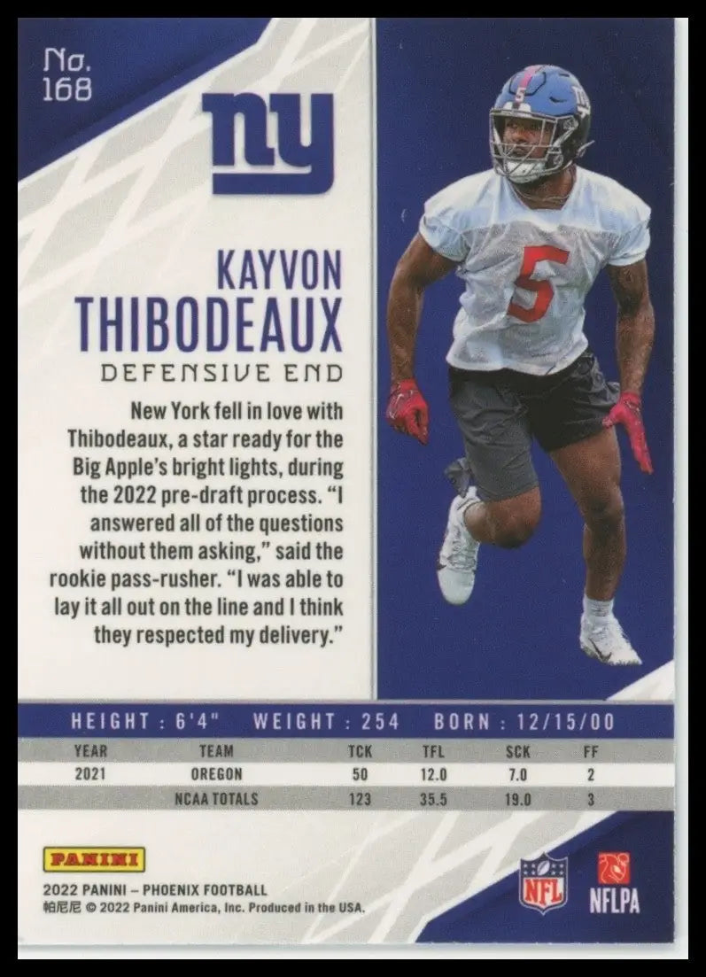 2022 Panini Phoenix - Rookies Kayvon Thibodeaux #168 (RC) - Football Card Single