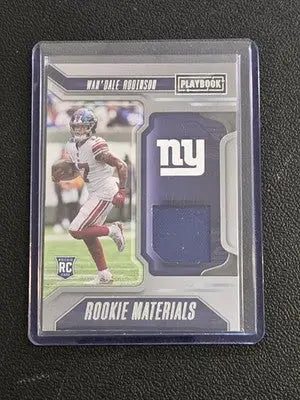 2022 Panini Playbook #RM-24 Wan’Dale Robinson Rookie Materials - Football Card Single