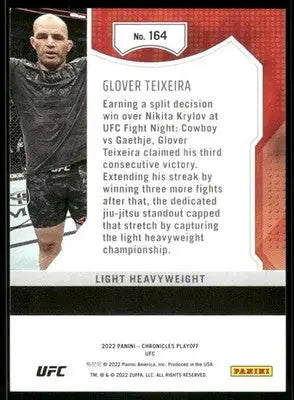 2022 Panini Playoff UFC Glover Teixeira #164 Mixed Martial Arts (MMA) - UFC/MMA Card Single